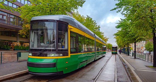 Public transport vehicle in Helsinki
