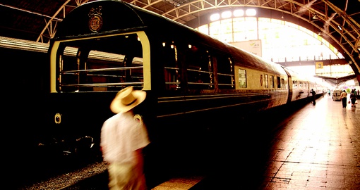Train on the platform