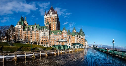 The world-famous Chateau Frontenac in Quebec City