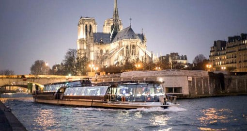 Enjoy a scrumptious French meal as you cruise along the scenic Seine River - one of the world's most urban rivers