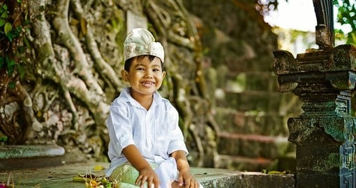 Balinese boy in traditional clothing