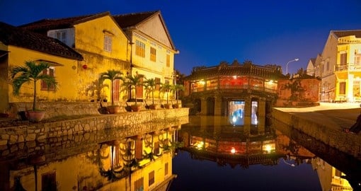 "Japanese Bridge" built by the Japanese (16th-17th century) is a popular Vietnam vacation sightseeing inclusion.