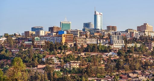 Rwanda's capital, Kigali, spans multiple hills and ridges