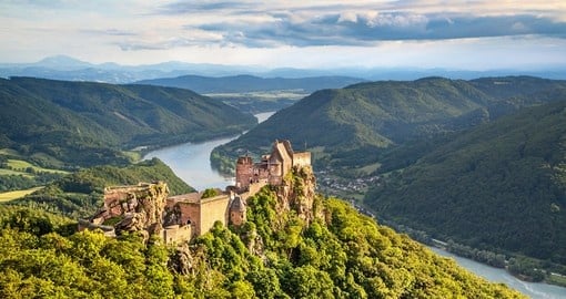 Aggstein Castle and Danube River