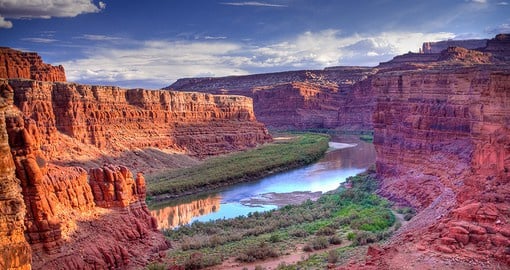 Carved by the Colorado River, Canyonlands National Park features dramatic desert landscapes