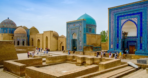 Shah-i-zinda memorial complex, Necropolis in Samarkand, Uzbekistan