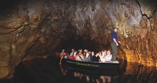 Enjoy a tour of glowworm caves on your New Zealand vacation