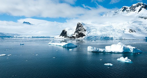 The Antarctic offers visitor magnificent vistas