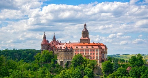 Erected in the 13th century, Ksiaz castle was home to many noble families