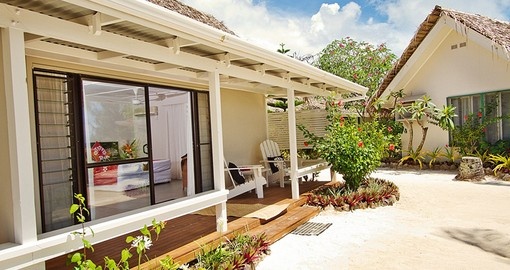 Enjoy the beauty and comfort of this Manuia Beach Resort on your next Cook Island vacations.