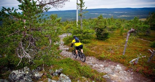 Mountain biking in Finnish Lapland is one of the many activities available on your Finland trip.