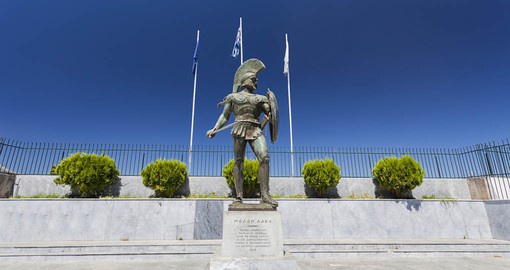 Leonidas statue, Sparta, Greece