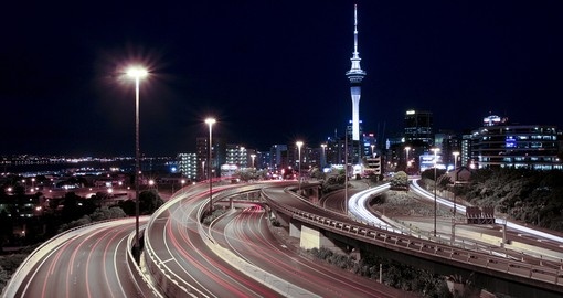 Experience Auckland City at night during your New Zealand Tours.