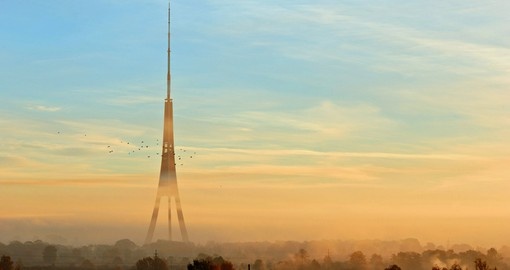 Amazing view of Riga Radio and T.V Tower