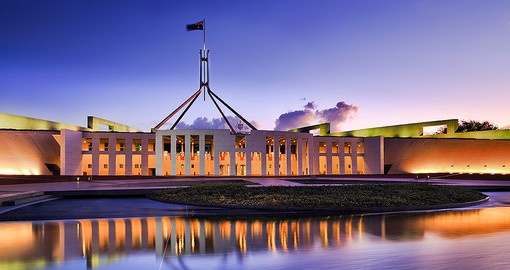 Visit Australian Parliament House in Canberra on your next tour to Australia