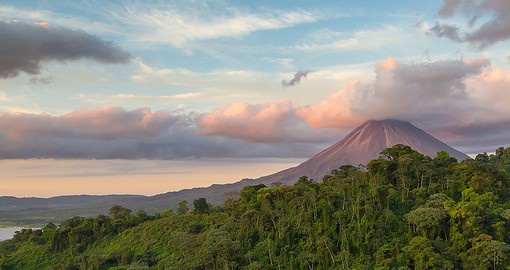 The majestic Arenal Volcano that is 1633m high is a stunning site to witness