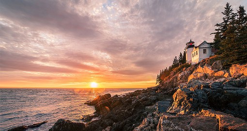 Enjoy the coastal scenery of Acadia National Park