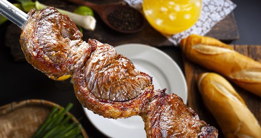 Enjoy picanha, the most popular cut at a Brazilian BBQ