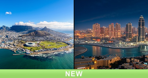 Enjoy the natural beauty of Cape Town before flying off to the Qatari capital Doha