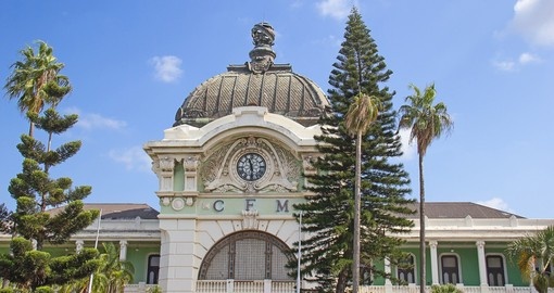 Elements of decoration of Maputo train station in Mozambique