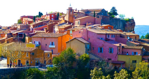 Roussillon, famous for its magnificent red cliffs and orchre quarries