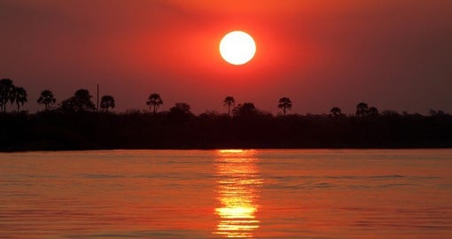 The Zambezi is the fourth longest in Africa, flowing to the Indian Ocean after a 2,700 km journey