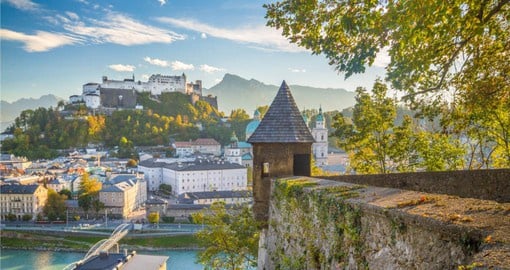 Historic city of Salzburg with the famous Hohensalzburg Fortress and Fortification which you will see during your Austria Tours.