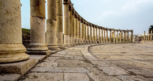 Columns in Romam City of Jerash