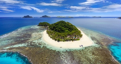 Aerial View of Matamanoa Island Resort