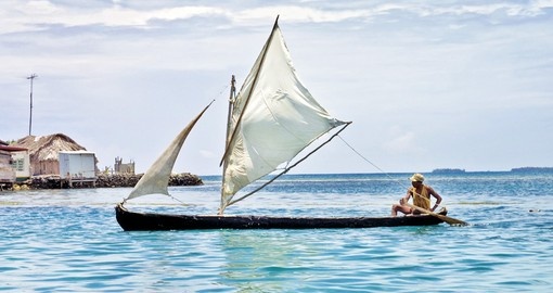 Traditional sail boat, San Blas Islands