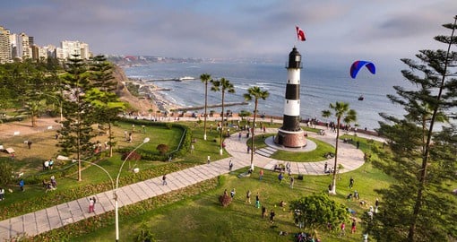 Overlooking the Pacific, Miraflores is one of Lima's most affluent districts