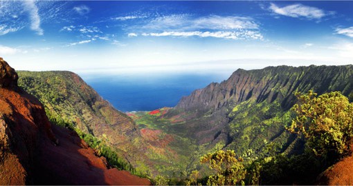 Waimea Canyon on Kauai is nicknamed the Grand Canyon of the Pacific