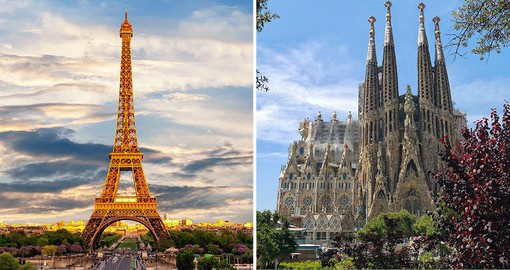 Discover the best of two world-class cities in Paris and Barcelona