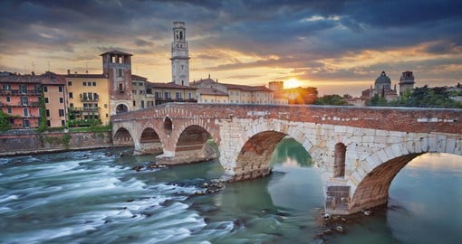 Home to Shakespears' Romeo & Juliet, Verona has a well-preserved 1st-century amphitheatre