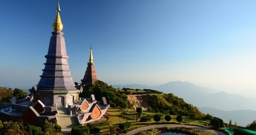 Phra That Doi Suthep Pagoda on Doi Inthanon mountain