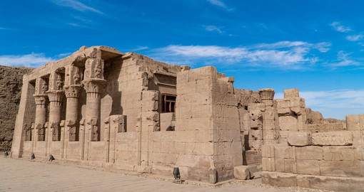 Built in homage to the falcon-headed god Horus, the temple at Edfu was erected between 237 and 57 BC