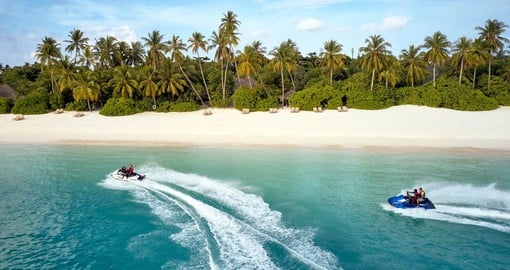 Hop on a jet-ski or snorkel and dive - the resort has a wide array of watersports available for all