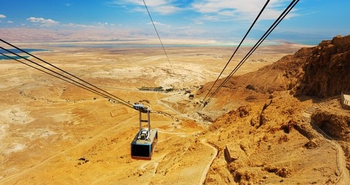 Cable car to fortress Masada