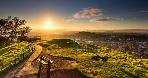 Enjoy lovely views of Auckland from Mount Eden