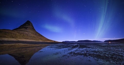 Northern lights over Western Iceland