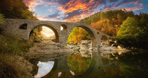 Face superstition by crossing the Devil's bridge at Ardino