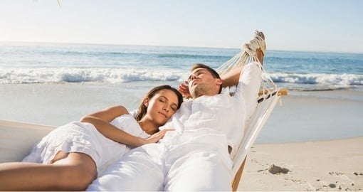 Enjoy your Bali honeymoon relaxing in a hammock on the beach