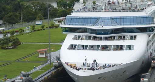 Ship entering Panama Canal