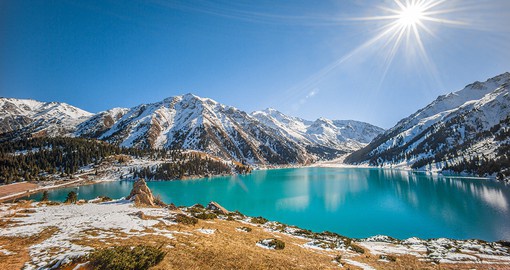 Explore some of the Tien Shan Mountains from the close city of Almaty