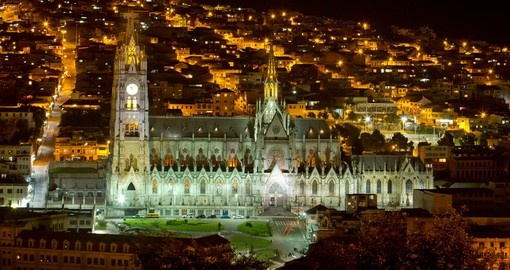 One of Quito iconic locations, Basilica Cathedral, and a photo opportunity on all Chile vacations
