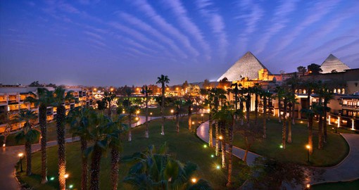 Enjoy a luxurious stay on your Egypt vacation at Mena house.