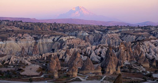 Explore spectacular landscapes in Turkey like the majestic Cappadocia's Goreme Valley