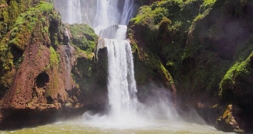 Ouzoud Waterfalls located in the Grand Atlas village of Tanaghmeilt