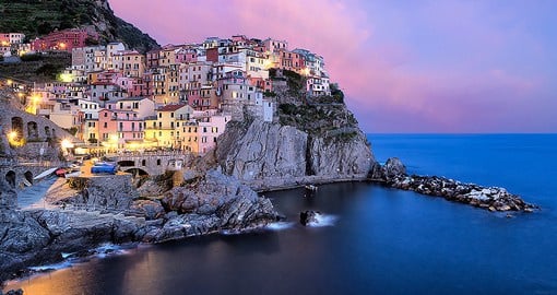 Manarola is the second-smallest of the famous Cinque Terre towns