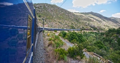 The multiple cars of the Blue Train